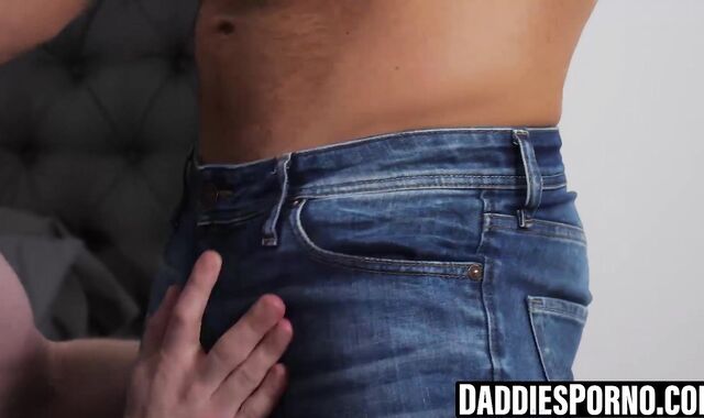Stepboy sucks dad dry before taking thick dick bare