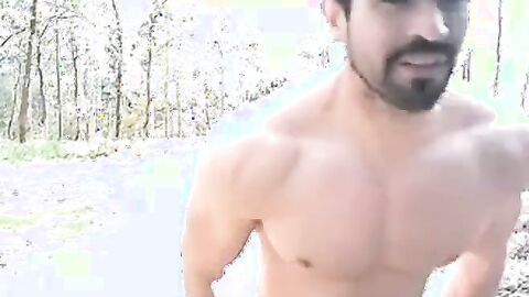 Portuguese Bear Strips and Shows His Big Cock