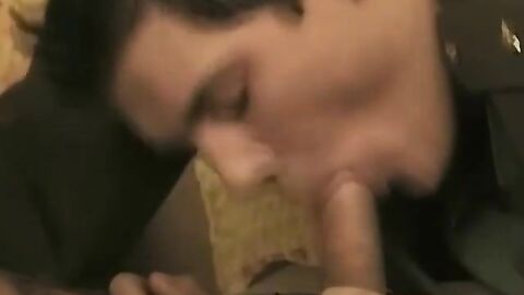 Uniformed twink gentlemen Brand and Kenny cumming together