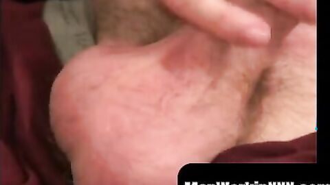 MenWorkinXXX.com - Older amateur strips naked and jerks off his stiff hard rod vigoro