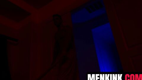 Submissive gimp Pax Perry worships his new master Roman Todd