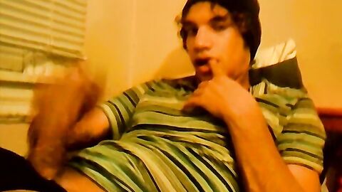18yo homo Tristan Hollister tugs big dick before cumshot