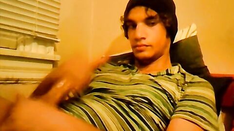 18yo homo Tristan Hollister tugs big dick before cumshot