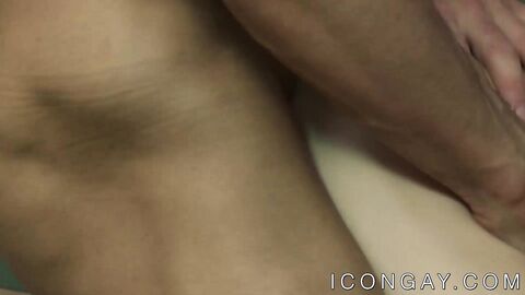 Athletic jocks Kory Houstona and Killian James anally fuck