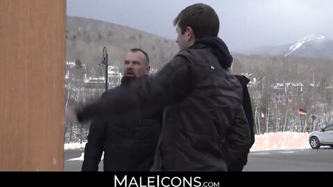 MaleIcons.com - Young cutie's perfect top position for macho daddy's big cock and int