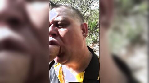Muscled Hunks Outdoor Face Fuck