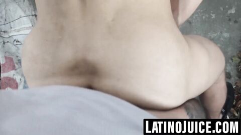 Bearded Latino moans as he gets raw fucked POV style