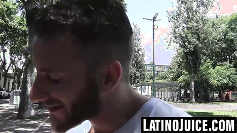 Bearded Latino moans as he gets raw fucked POV style