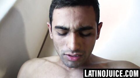 Straight Latino gets bred and covered for cash