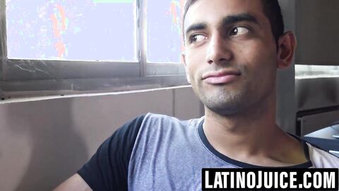 Straight Latino gets bred and covered for cash