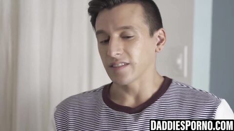 Handsome stepdad throat fucked before wrecking jock's hole