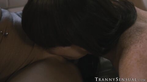 MILF Natalie surrenders as TS Reagan eats her cunt with desperate lust