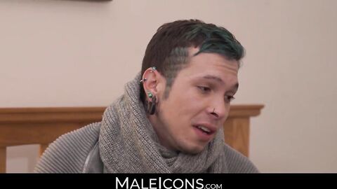 MaleIcons.com - Luscious young Michael Delray's anal slamming of Gabriel Alanzo's tig