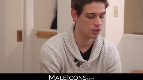 MaleIcons.com - Luscious young Michael Delray's anal slamming of Gabriel Alanzo's tig