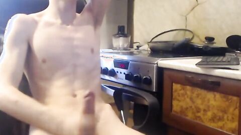 Muscular Hunk's Solo Show