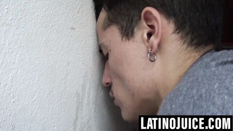 Pierced Latino submits to raw cock and swallows