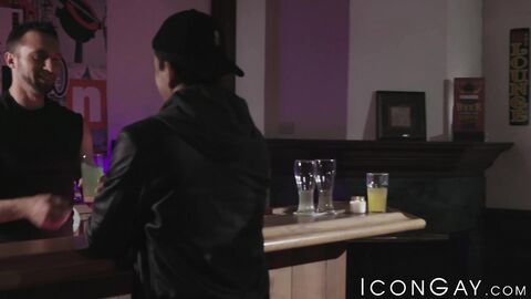 Brendan Patrick begs for Wesley Woods and Link Parkers dick inside him