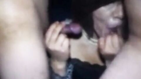 Mature Asian Crossdresser Sucks Two Cocks