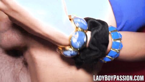 Beautiful TS Lanta drains a big dicked stud in this hot bareback sex