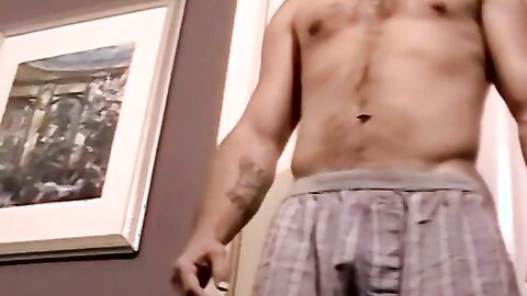 JoeSchmoeXXX.com - Bald stud gets a helping hand from a mature gay pervert