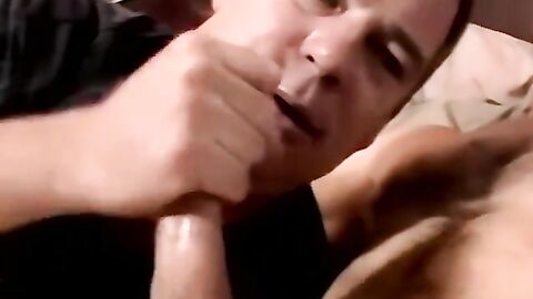 JoeSchmoeXXX.com - Bald stud gets a helping hand from a mature gay pervert