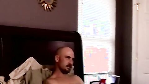 JoeSchmoeXXX.com - Bald stud gets a helping hand from a mature gay pervert