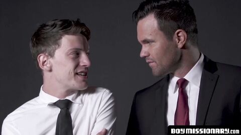 BoyMissionary.com - Naughty twink's Mormon creampie blessing after bareback