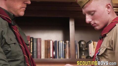 Horny Scout Wolf pins Scout Riche hard and fast