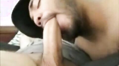 Twink Cock Sucking by Hunk with Perfect Lips