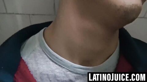 Straight Latino sucks then takes dick in bathroom