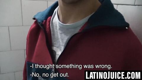 Straight Latino sucks then takes dick in bathroom