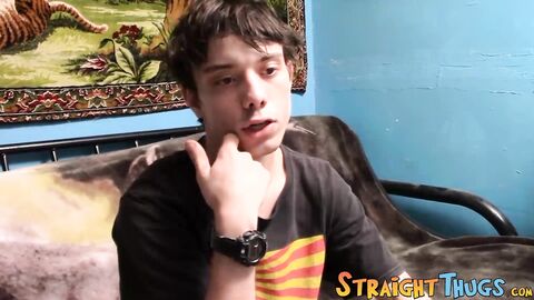 Trouble maker Chad Turner chills out and relax with his hairy dick in his hand