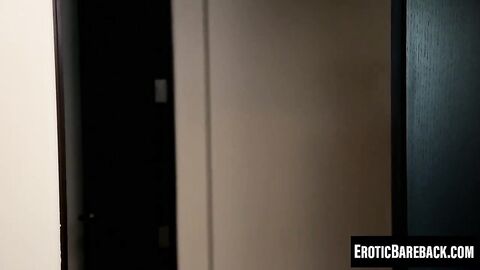 Markie mounts Johnny for rough behind pounding