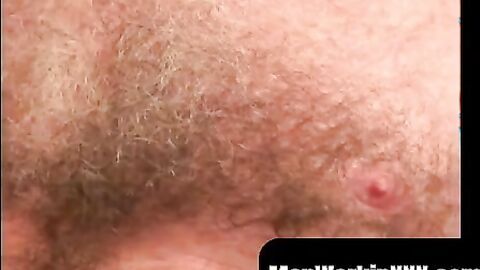 MenWorkinXXX.com - Rough older dude strips naked and slowly masturbates solo intensel