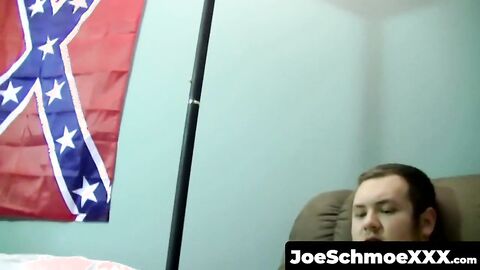 JoeSchmoeXXX.com - Big youngster masturbates and gets sucked by a mature homo