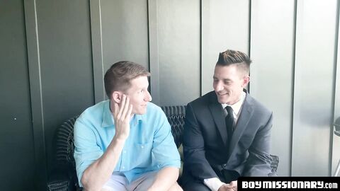 BoyMissionary.com - Sexy Mormon jock's missionary drilling after hot cock sucking