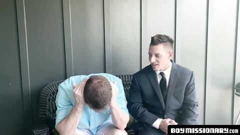 BoyMissionary.com - Sexy Mormon jock's missionary drilling after hot cock sucking