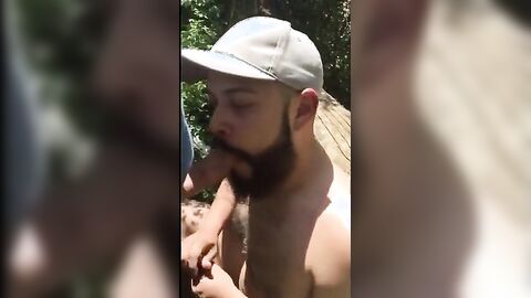 Fat Bear's Outdoor Blowjob Adventure