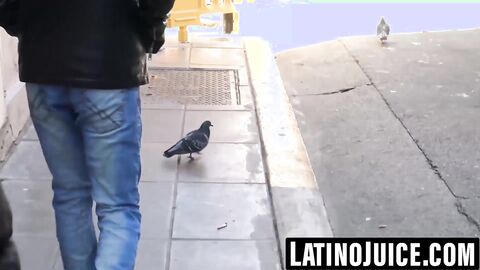 Latino hunk earns cash taking bare dick deep