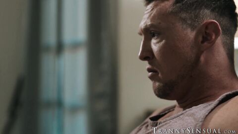 TS Daisy Taylor catches stepdad Pierce Paris jerking then fucks him