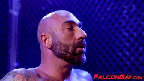 Bearded Jake Nicola services Drew Sebastian and rides his giant dick