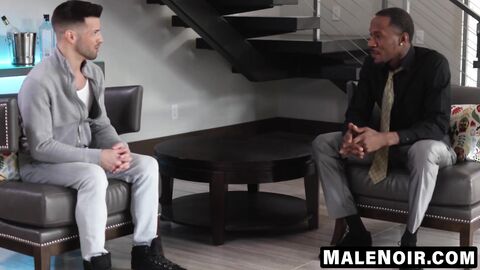 MaleNoir.com - Deep's hardcore anal session makes my white ass swell