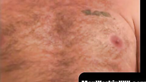 MenWorkinXXX.com - Mature guy shows off his big hard cock before tugging it intensely