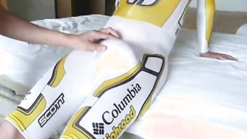 Cycle Suit Rub - Big Cock Handjob