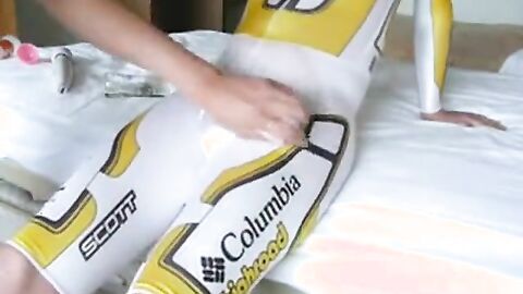 Cycle Suit Rub - Big Cock Handjob