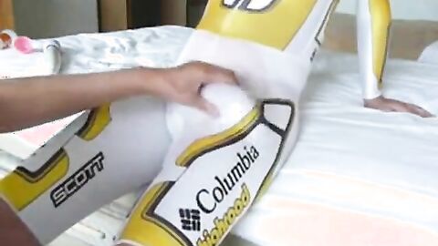 Cycle Suit Rub - Big Cock Handjob