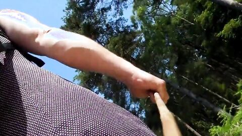 Crossdresser's Forest Adventure with a Butt Plug