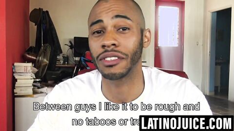 Hung hunk sucks cock then double teams straight boy