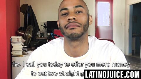 Hung hunk sucks cock then double teams straight boy