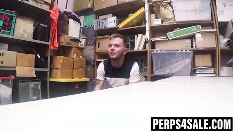 Inked shoplifter cums hard while taking raw deep dick